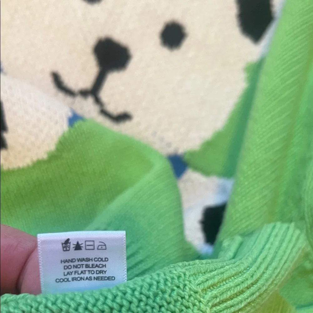Teddy Fresh Green Bear Sweater Size Large Women’s Retails for $150